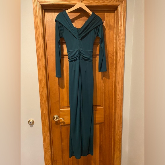 ZAC POSEN Twist-front Draped Jersey Gown Dress Size 12 - Picture 3 of 5